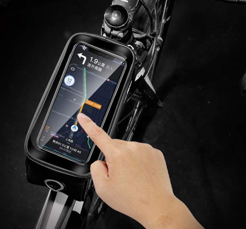WILD MAN Rainproof Bicycle Front Frame Bike Bag with Touch Screen Phone Mount for Road Mountain Bikeï¼ˆBlack,ES3ï¼‰ - Image 4